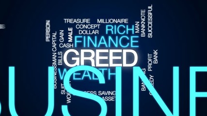 Sticker - Greed animated word cloud, text design animation.