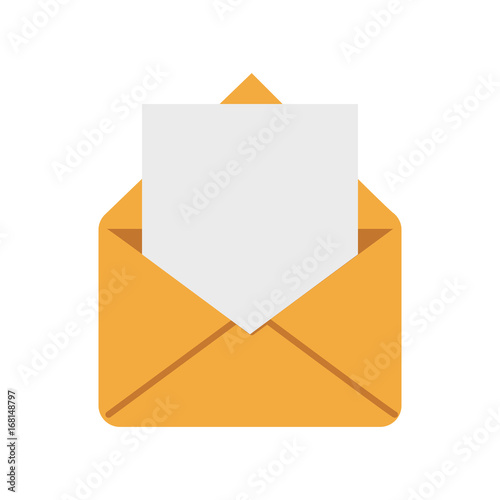 Fotografía open message envelope icon image vector illustration design