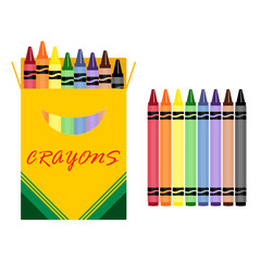 wax crayons vector