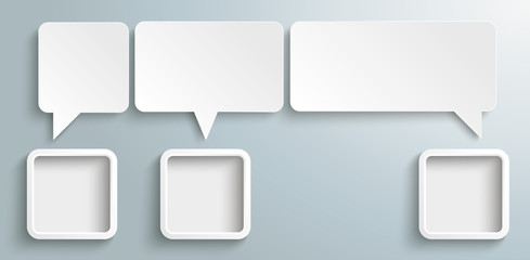 Wall Mural - 3 speech balloons frames header