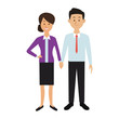 © Jemastock - couple standing man and woman together people vector illustration