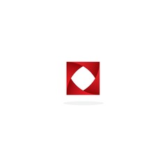 Poster - abstract Red Square logo design 