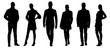 © michalsanca - Set of businessmen vector silhouettes, group of men and women in formal dress