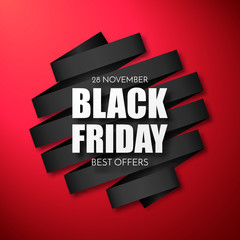 Wall Mural - black friday sale abstract background. vector banner.