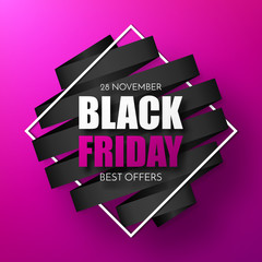 Wall Mural - black friday sale abstract background. vector banner.