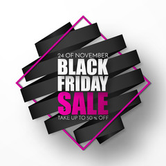 Poster - Black Friday Sale Abstract Background. Vector Banner.