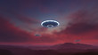 3D UFO over the mountains