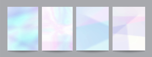 Canvas Print - vector set of template with soft pastel backgrounds
