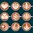  Latte Art. Seamless vector pattern