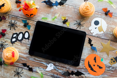 Tablet Pc Halloween Party Decorations And Treats Buy This Stock