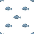 © teirin - Seamless vintage fish drawings pattern, vector illustration. Engraving style sea life background. Retro element for your design.