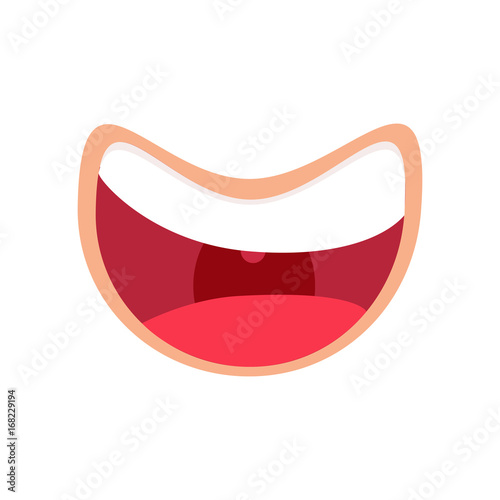 comic mouth smiling icon. Laughting Vector illustration: comprar este