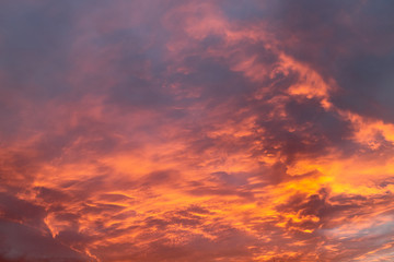 sunset fire sky
