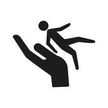 Falling Person As Incidence Concept Icon