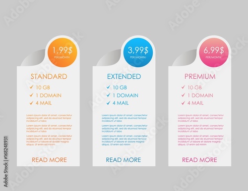 Web Banners Price List Hosting Plans And Web Boxes Banners