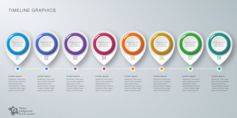 Wall Mural - Infographics Vector Background Workflow 