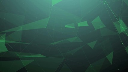 Poster - Abstract network technology background consisting of connections between dots and lines.