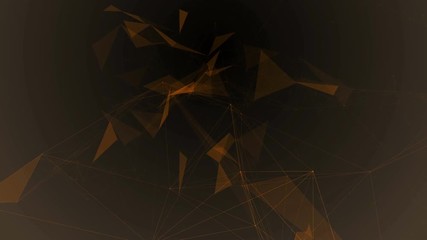 Poster - Plexus network abstract technology and engineering backdrop on a dark green background.