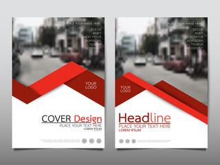 Red flyer cover business brochure vector design, Leaflet advertising abstract background, Modern poster magazine layout template, Annual report for presentation.