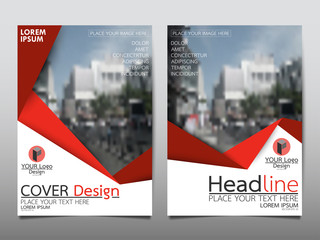 Wall Mural - red flyer cover business brochure vector design, leaflet advertising abstract background, modern pos