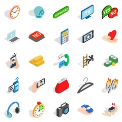 Poster - Mobile operator icons set, isometric style