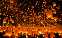 New Year And Yeepeng Festival In Thailand