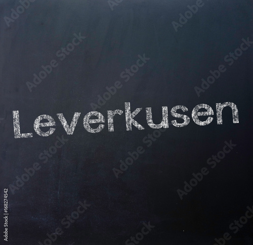 Leverkusen Stadt Tafel Schriftzug Buy This Stock Photo And