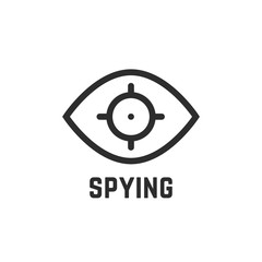 black spying eye linear logo