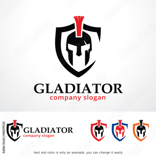 Gladiator Logo Template Design Vector Emblem Design Concept Creative Symbol Icon Stock Vector Adobe Stock