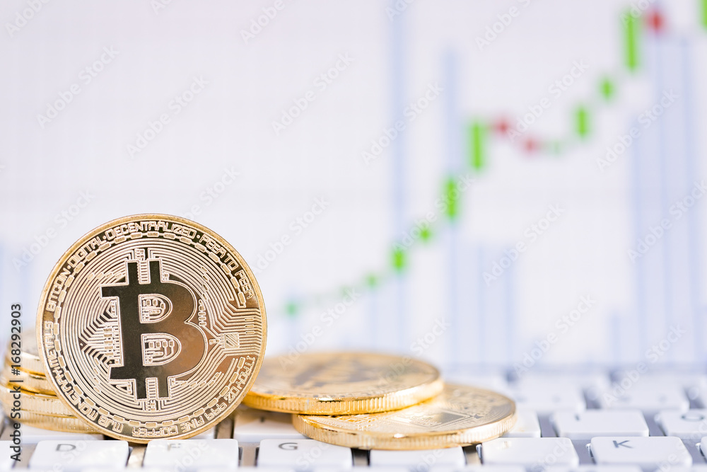 Bitcoin gold coin. Cryptocurrency concept.