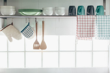 Kitchen interior and utensils