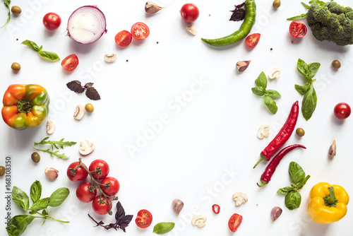 Cuadros en Lienzo fresh vegetables and herbs
