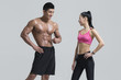 © Blue Jean Images - Young couple exercising