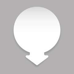 Aufkleber - empty label round with arrow
