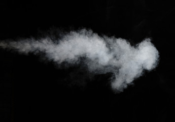 Smoke isolated on black background