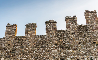 Castle wall fortification background