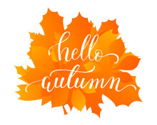 Vector Lifestyle Lettering Hello Autumn