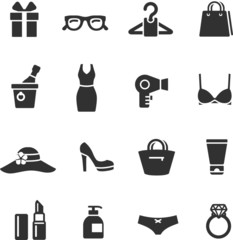  Fashion and accessories icons set