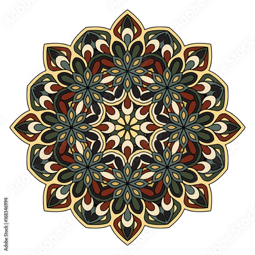 Mandala on a white background Stock Vector | Adobe Stock