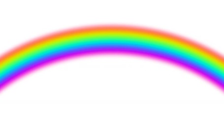 Wall Mural - animation set of 3 motion rainbow on white background with alpha-matte. nature design.