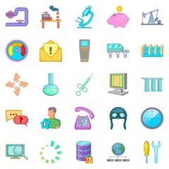 Poster - Economy icons set, cartoon style