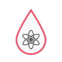 Poster - Isolated blood drop with an atom