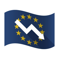 Sticker - Isolated EU flaw with a descending graph