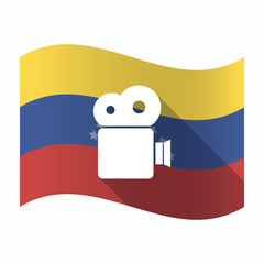 Sticker - Isolated Venezuela flag with a film camera