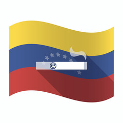 Wall Mural - Isolated Venezuela flag with an electronic cigarette