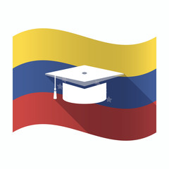 Poster - Isolated Venezuela flag with a graduation cap