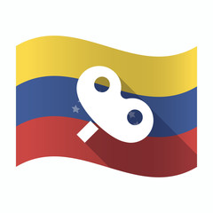 Canvas Print - Isolated Venezuela flag with a toy crank