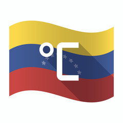 Wall Mural - Isolated Venezuela flag with  a celsius degree sign