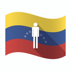 Wall Mural - Isolated Venezuela flag with a male pictogram