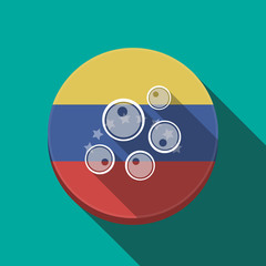 Sticker - Long shadow Venezuela button with oocytes